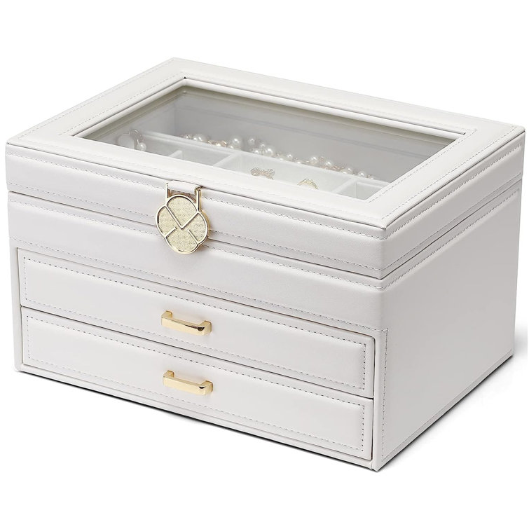 Latitude Run® 3 Layer Glass Lid Jewellery Box Wayfair Canada